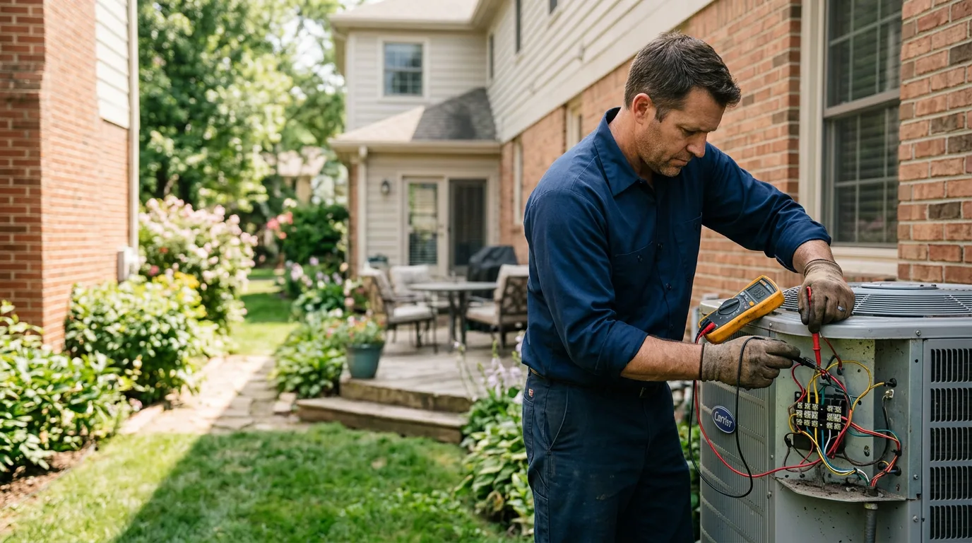 HVAC technician working near Mabie, WV